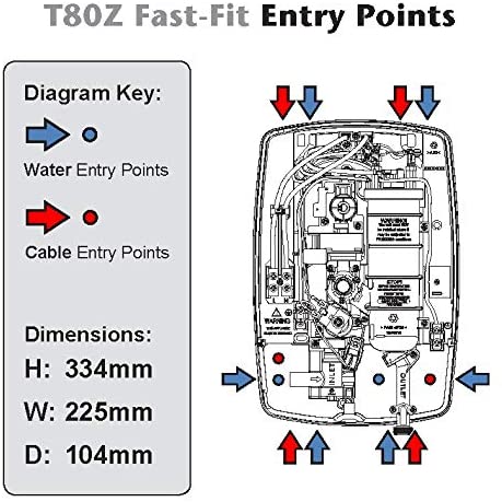Triton T80z Fast-Fit Electric Shower 10.5kW Bathroom