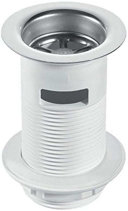 McAlpine BSW1 Slotted Backnut Basin Waste with Stainless Steel Flange, White
