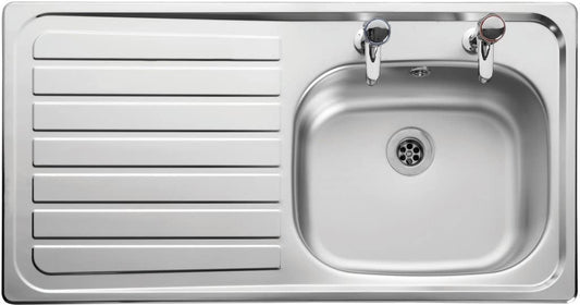 Leisure LE95SB Flush-Mounted Sink Rectangular Stainless Steel 1 Bowls Rectangular
