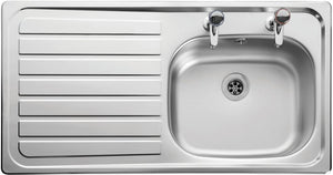 Leisure LE95SB Flush-Mounted Sink Rectangular Stainless Steel 1 Bowls Rectangular