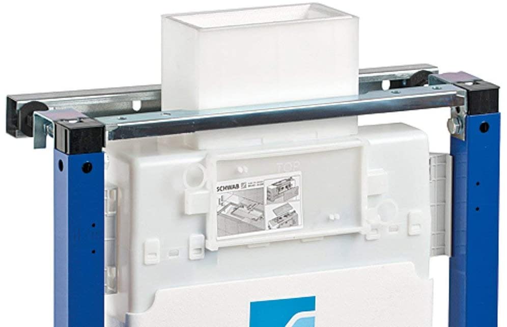 Schwab by Fluidmaster Short Concealed Wall Hung Toilet Mounting Frame + Cistern