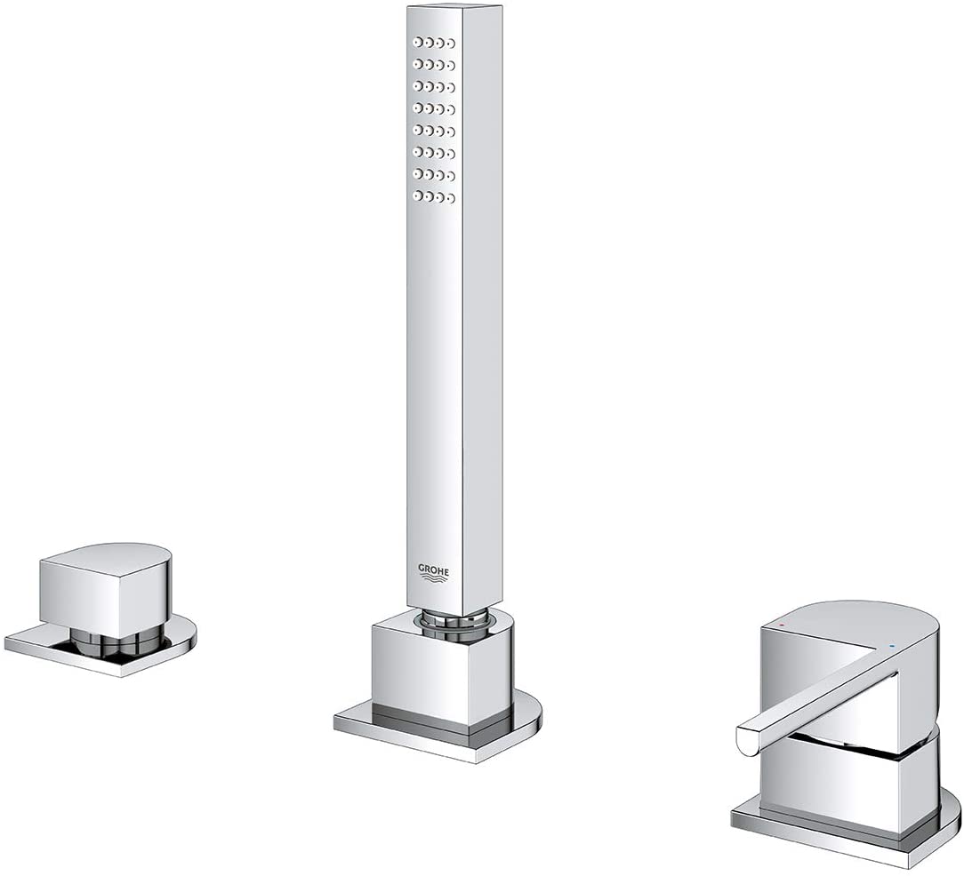 Grohe Plus 23845003 3-Hole Single-Lever Bath Combination Chrome, 23845003