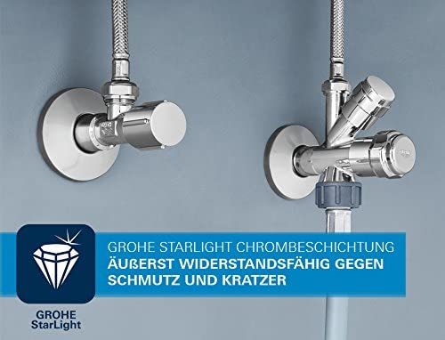 Grohe Angle valve 1/2 inch for Single Lever Mixer with Length Compensation and Compression Nut Ì÷ 10 mm, 22037000