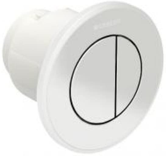 Geberit 116.055. KJ. 1í«Ì_Ì_ÌÎ̝ÌÎ̥í«ÌÎ_10, Recessed, Remote Control for Dual Flush Pneumatic Button, White/Shiny Chrome/White