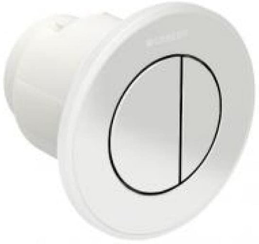 Geberit 116.055. KJ. 1í«Ì_Ì_ÌÎ̝ÌÎ̥í«ÌÎ_10, Recessed, Remote Control for Dual Flush Pneumatic Button, White/Shiny Chrome/White