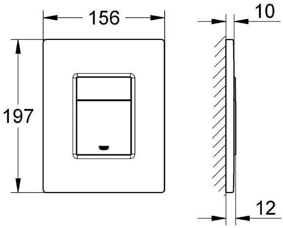 GROHE 38821000 Skate Cosmopolitan WC Wall Plate