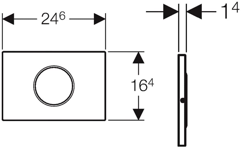 Geberit Sigma10 Battery Operated Lockable Flush Plate - Stainless Steel - Flush Bathrooms