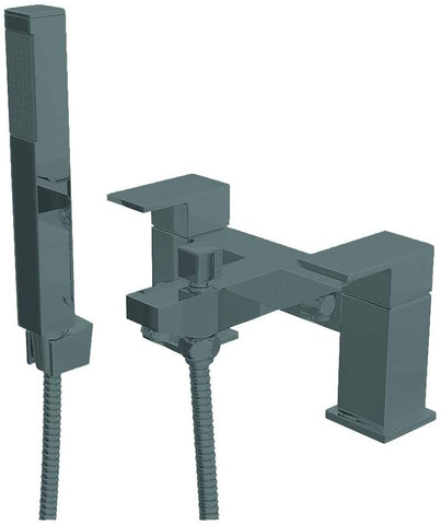 Trisen Kawa TT924 Two Handle Black Bath Shower Mixer and Shower Kit