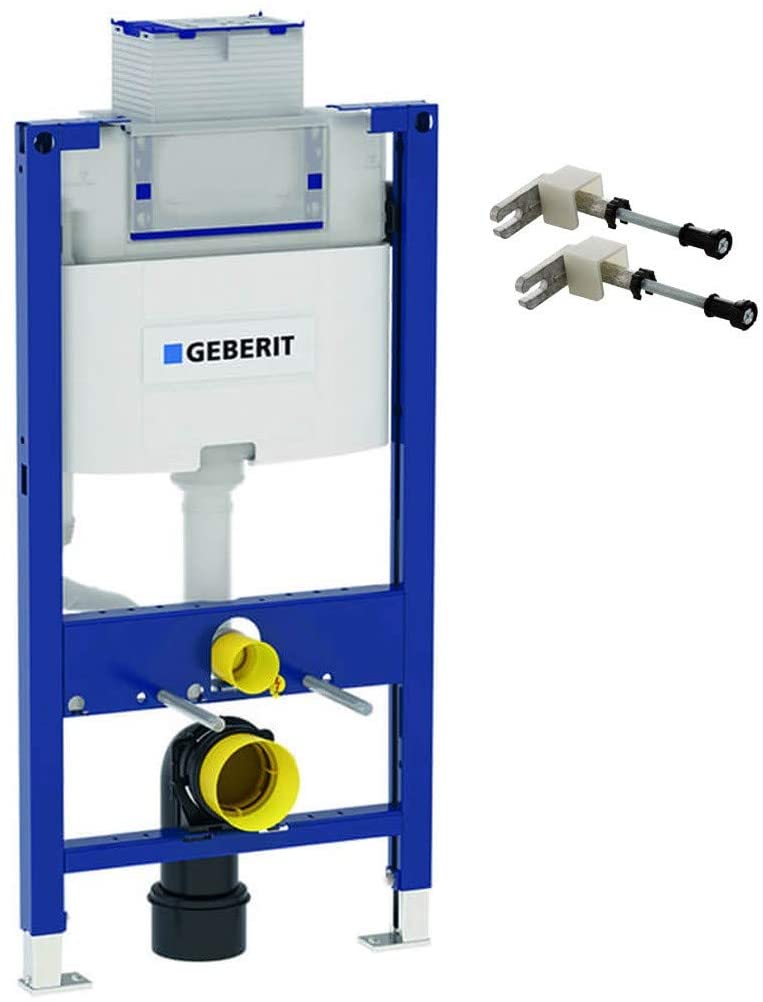 Geberit Duofix 0.98m WC Toilet Frame 12cm Omega Cistern Wall Brackets + WC Bend