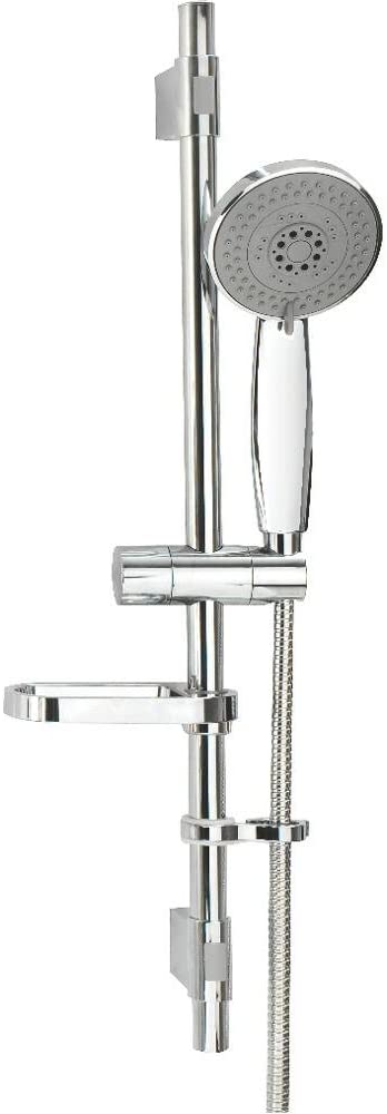 Croydex Profile 4 Function Flexi-Fit Shower Set Handset with Riser Rail and 1.5m Hose