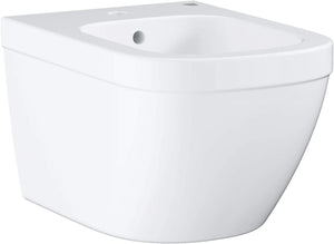 Grohe Euro 39208000 Wall Mounted Bidet with Overflow 1 Tap Hole and Mounting Set White