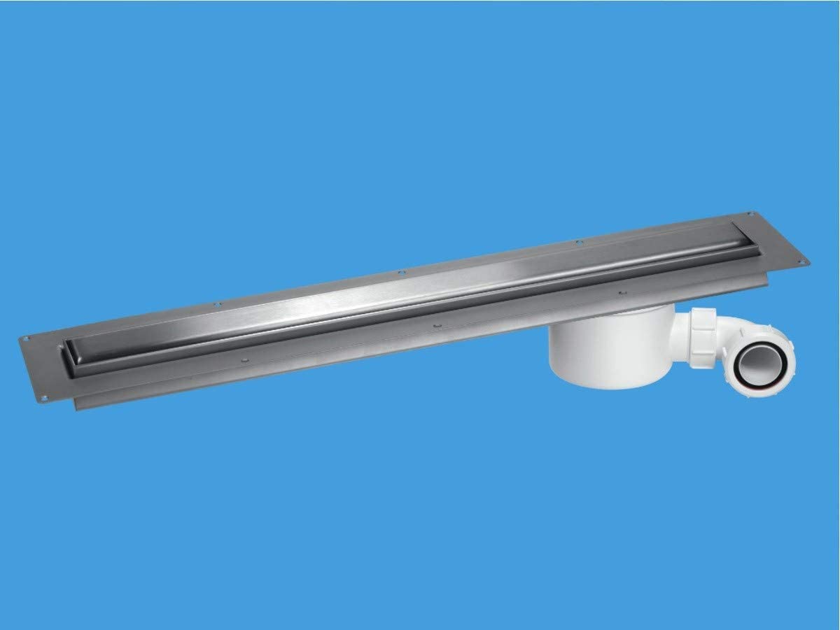 McAlpine Slimline Brushed 800mm Channel Drain CD800-O-B
