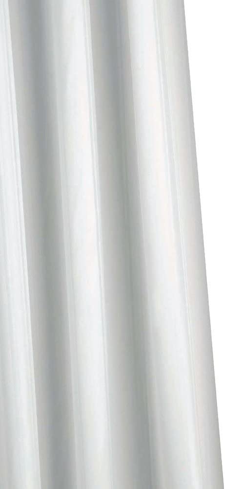 Croydex Professional Plain White Textile Shower Curtain