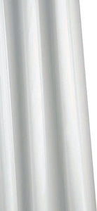 Croydex Professional Plain White Textile Shower Curtain