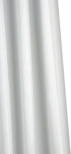 Croydex Professional Plain White Textile Shower Curtain