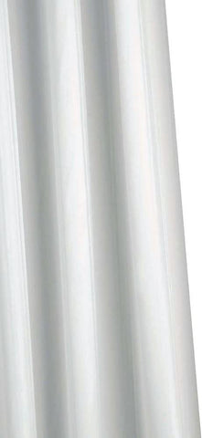 Croydex Professional Plain White Textile Shower Curtain