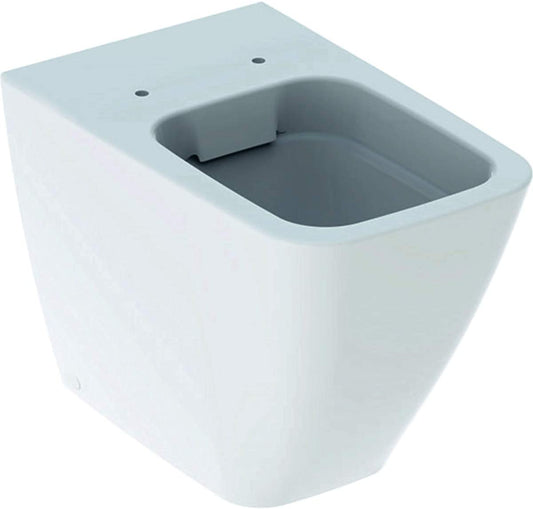 Geberit iCon Square 211910 Floor Standing Toilet Flush Mounted 6 L Rimless Closed Shape White with KeraTect 211910600