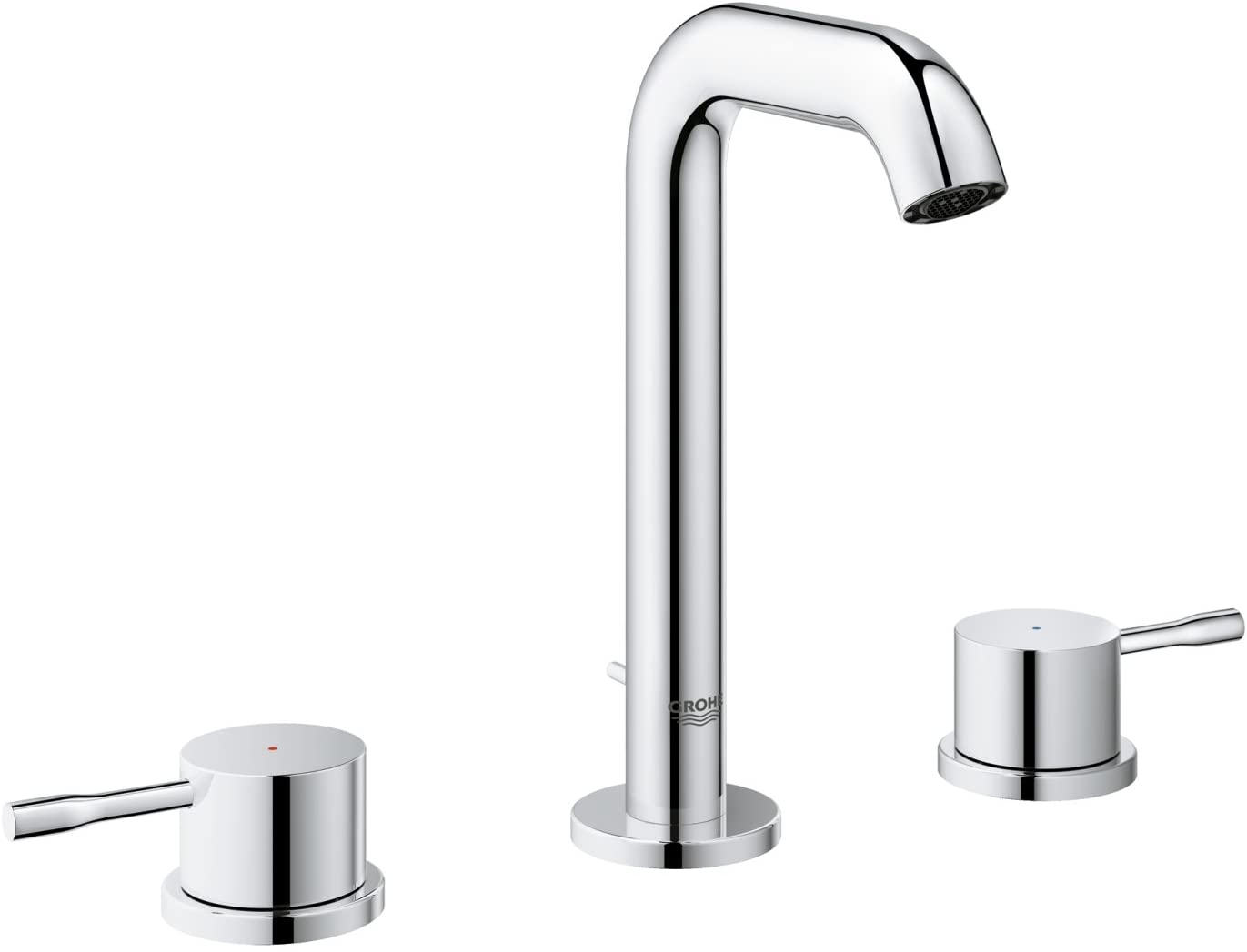 GROHE 20296001 Essence 3-Hole Basin Mixer Tap with Flat Spout - Chrome