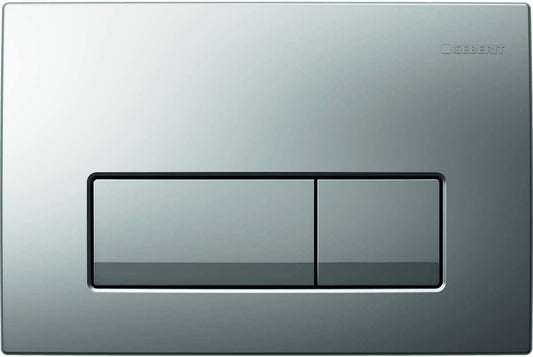 Geberit actuator plate Delta51 for 2-volume flushing, colour: Chrome Matt - 115.105.46.1