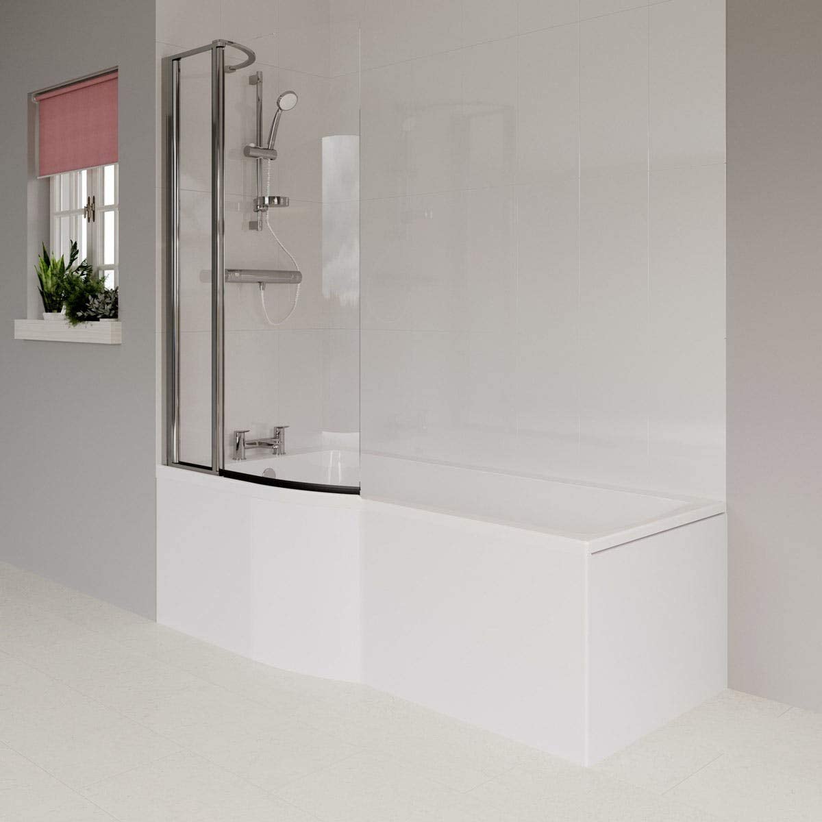 Ideal Standard E108101 Concept Air 170cm x 80cm Idealform Left Hand Shower Bath with No Taphole