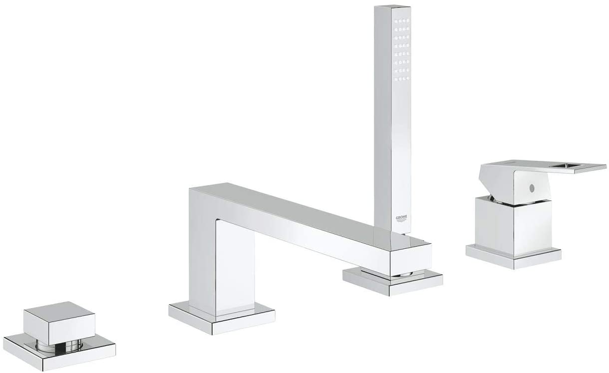 GROHE 19897001 Eurocube 4-Hole Single-Lever Bathtub Mixer Tap Chrome