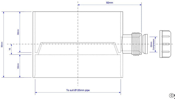 McAlpine 125mm Condensation Trap CONTRAP2