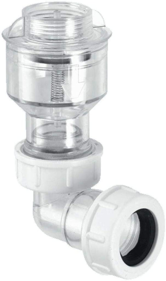 McAlpine Tunvalve (Clear) with å_" Female Thread for Connection to WC Overflow TUNVALVE