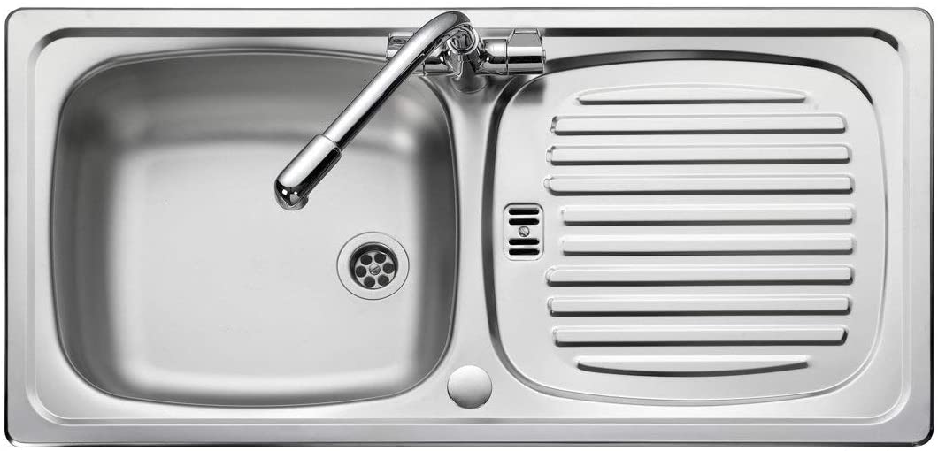 Leisure Euroline EL860NC 860 x 435mm Single Bowl Compact Kitchen Sink - Stainless Steel