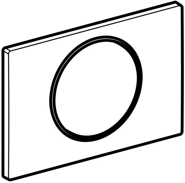 Geberit Sigma 10 115758145 Actuator Plate for Flush-Stop Flushes, Front Actuation, Panel + Buttons Black Matt Design Ring Polished