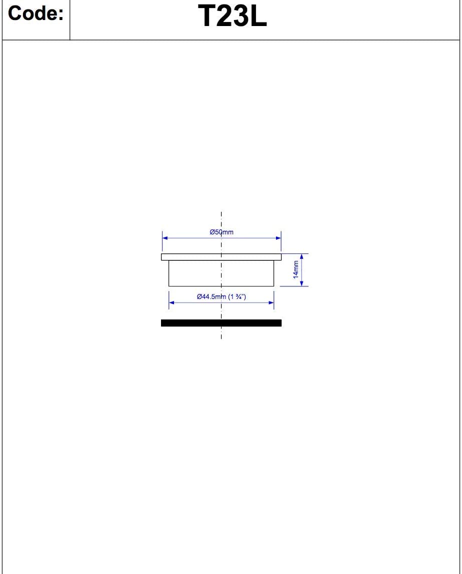 McAlpine 1̴_" Surefit Blank Cap T23L