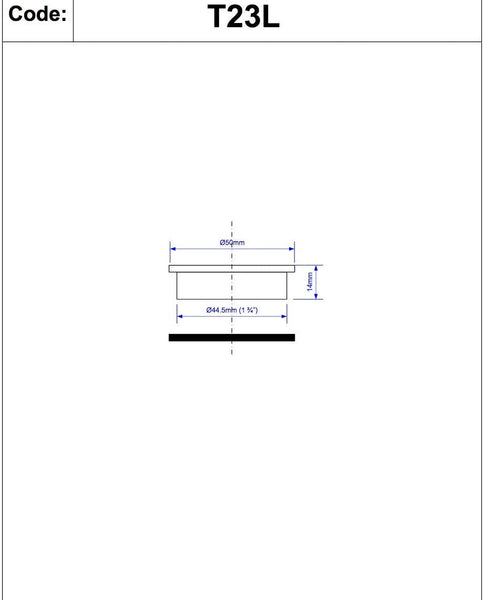 McAlpine 1̴_" Surefit Blank Cap T23L