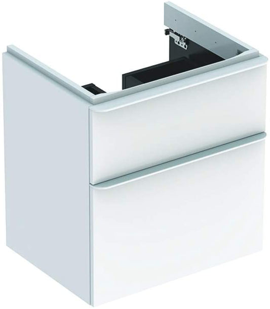 Geberit Smyle Square Vanity unit, 500.352, 584x617x470mm, with 2 drawers, colour: White high gloss lacquer - 500.352.00.1
