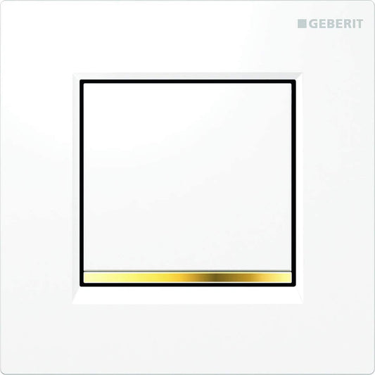Geberit Sigma30 Urinal Flush Pneumatic White/Gold/White - Flush Bathrooms