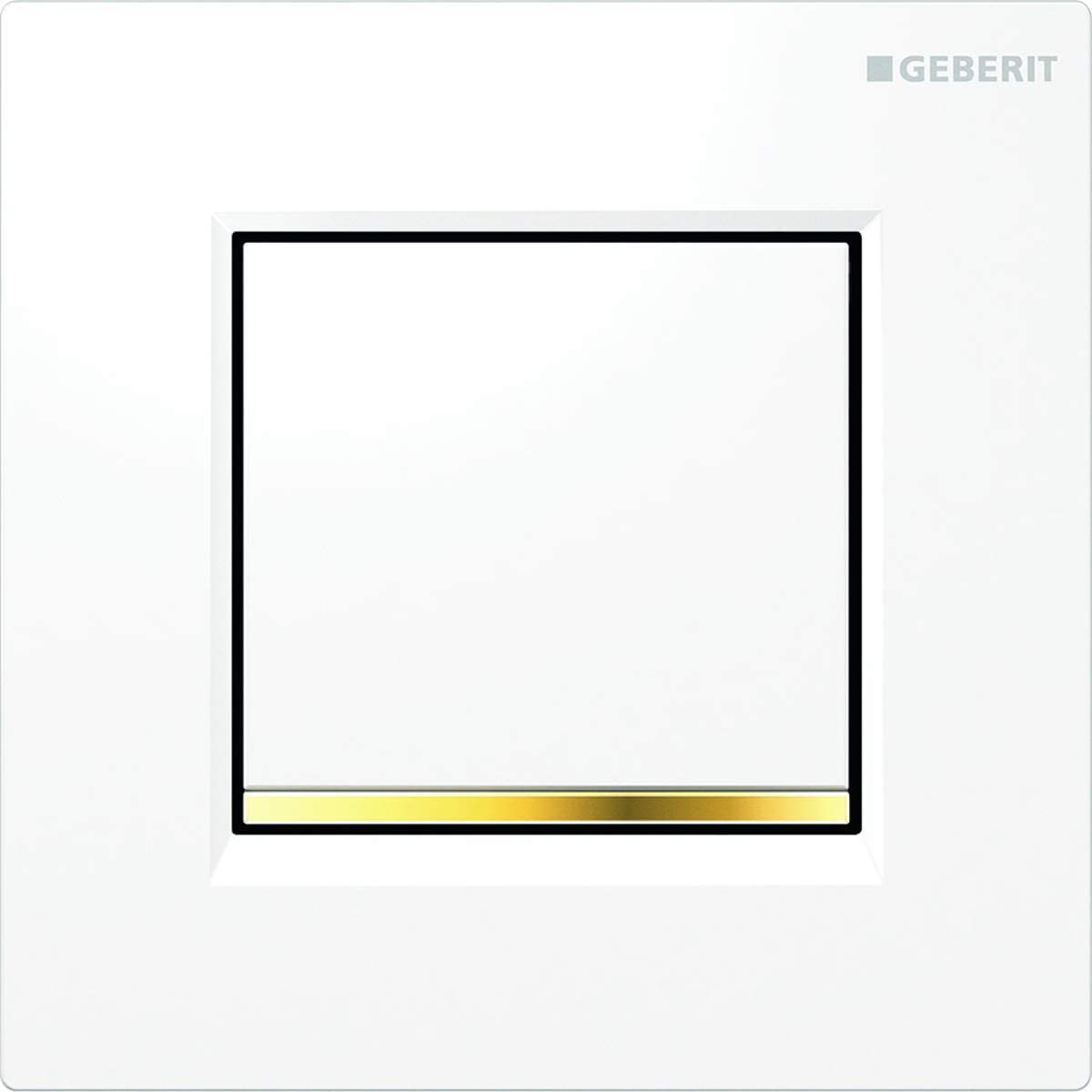 Geberit Sigma30 Urinal Flush Pneumatic White/Gold/White - Flush Bathrooms