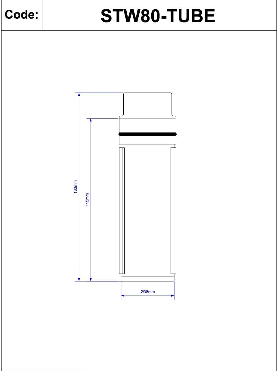 McAlpine 1å_" 80mm Dip Tube for Shower Traps STW80-TUBE