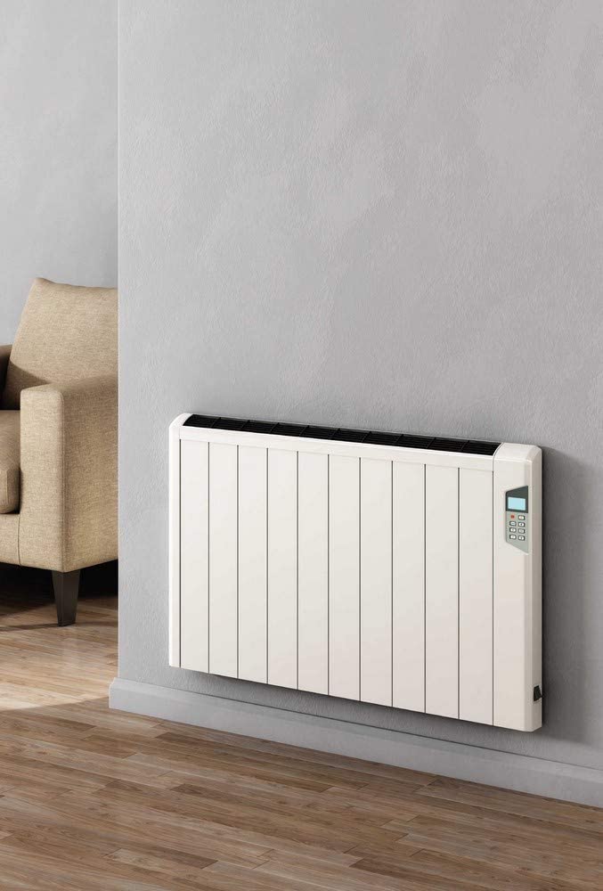 Reina Arlec White Aluminium Horizontal Electric Only Designer Radiators