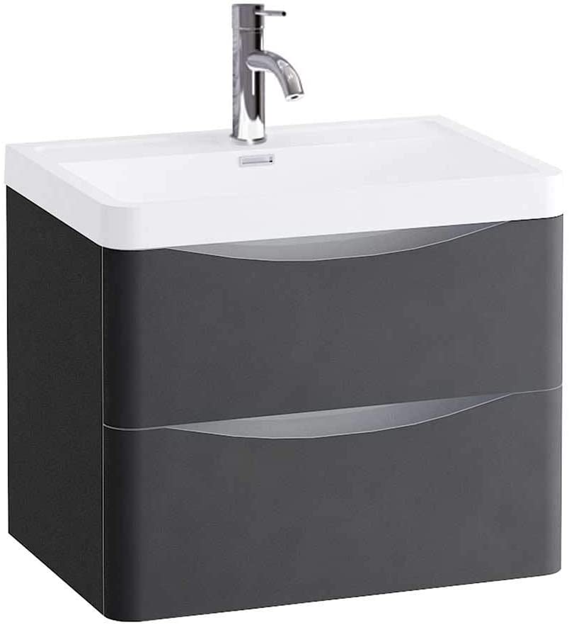 Synergy Kiev 600mm Grey Matt Wall Vanity Unit SY-KIE10