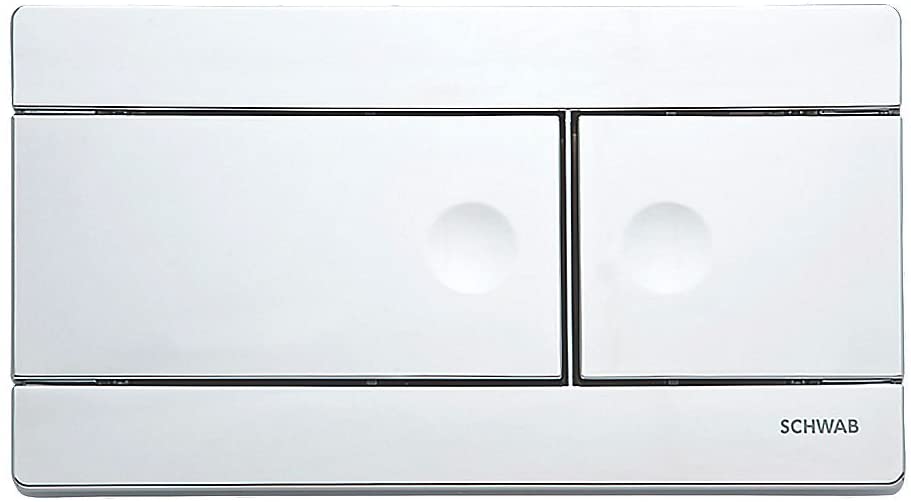 Fluidmaster Schwab Line 360161 Dual-Flush Flushing Plate Gloss Chrome