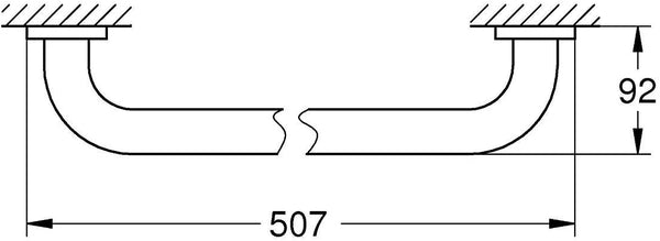 Grohe 40421001 Bath Handle, 450 mm - Silver, 1í«ÌÎ_Pack