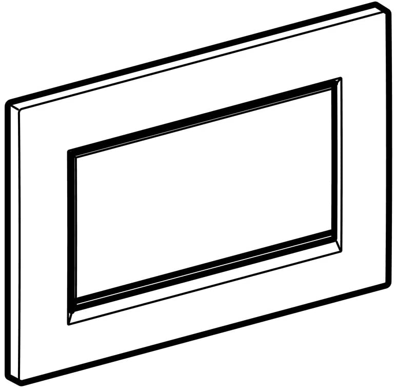 Geberit Sigma 30 115893141 Actuator Plate for Flush-Stop Flushes, Front Actuation, Panel + Buttons Matt Black Stripes Chrome