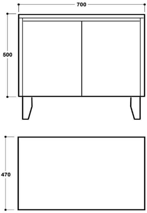 Synergy Nordic White 700mm Door Cabinet SY-NOR02