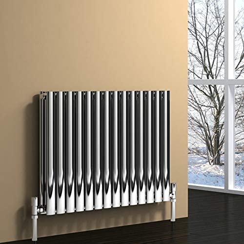 Reina Nerox Stainless Steel Horizontal Designer Radiator 600mm x 590mm Double Panel Polished