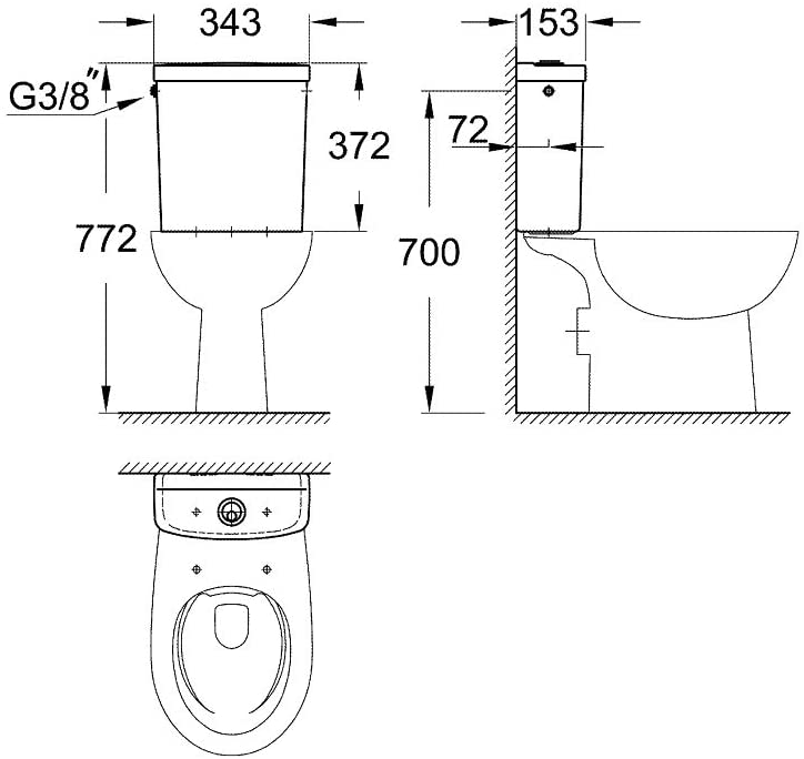 GROHE RJ45í«ÌÎ_Back PÌÎÌ__l Construction Ceramic 39437í«ÌÎ_Side Feed alpinweiÌÎÌ_í»