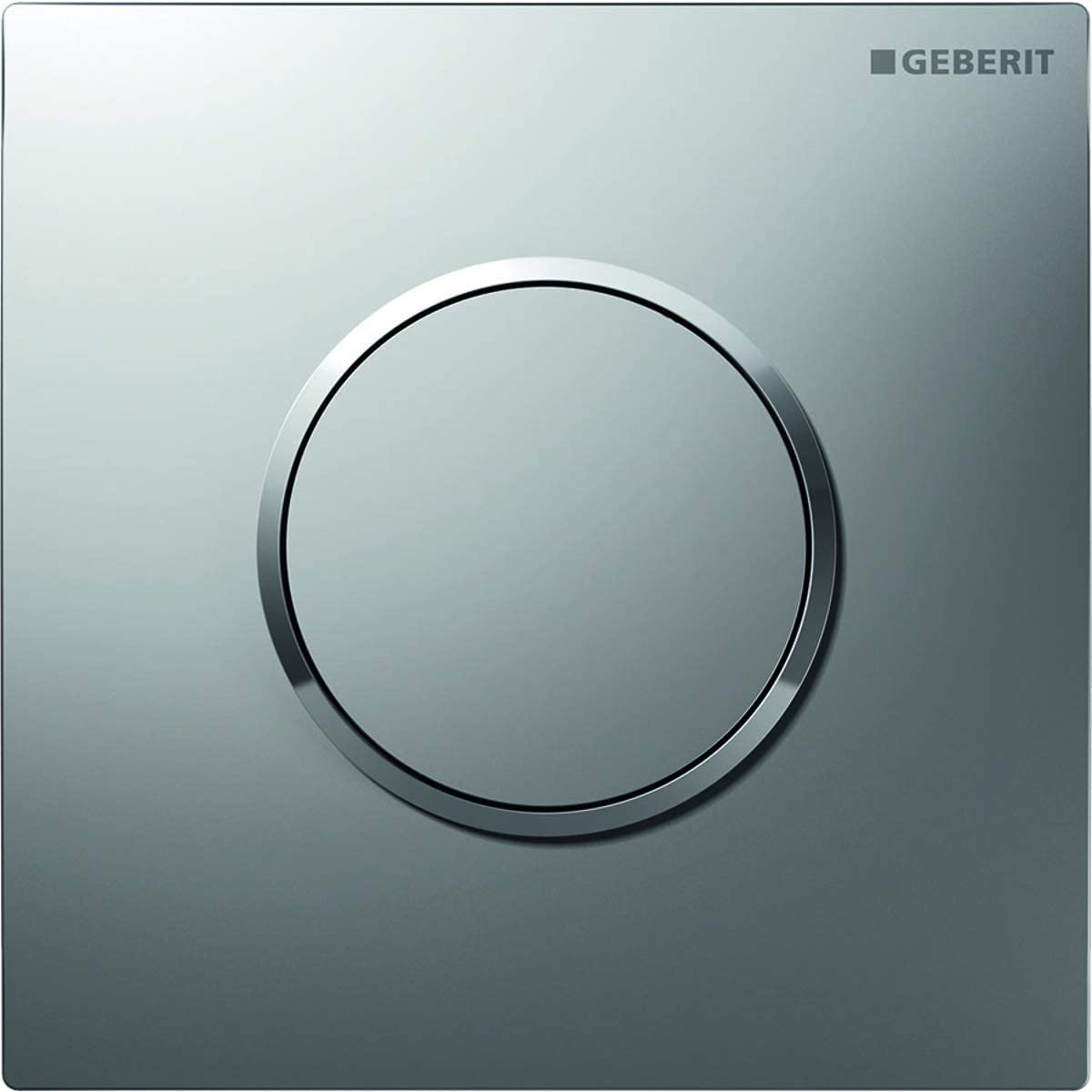 Geberit urinal control with pneumatic flush release, actuating plate type 10, colour: white/gold plated - 116.015.KK.1