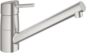 GROHE Concetto Kitchen Tap (Low Spout, 140 Degree Swivel Range and Supersteel)