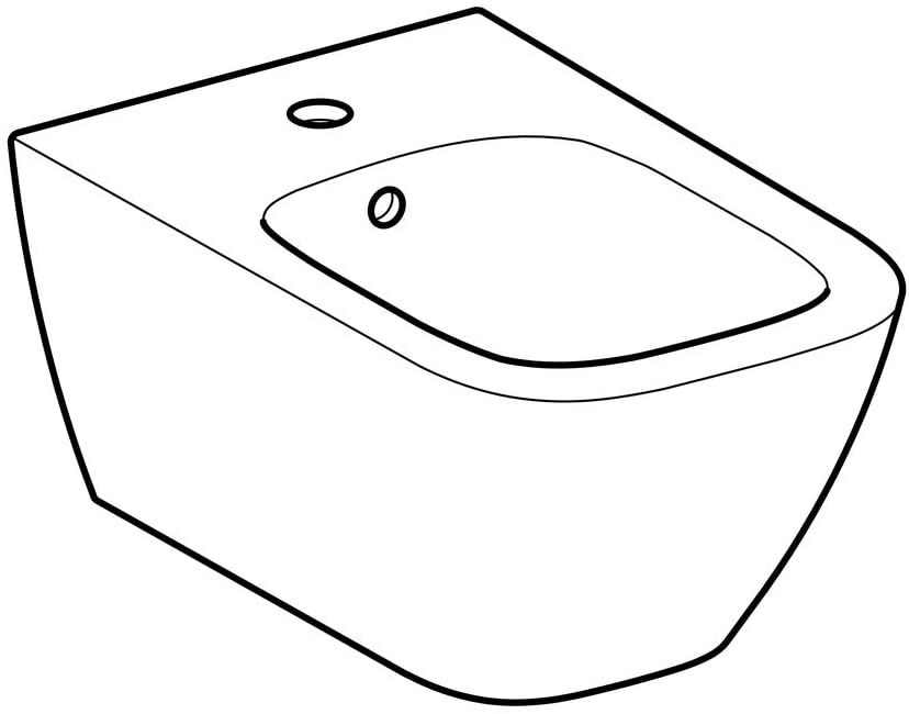 Geberit Smyle bidet, wall-mounted, closed shape, colour: White - 500.209.01.1