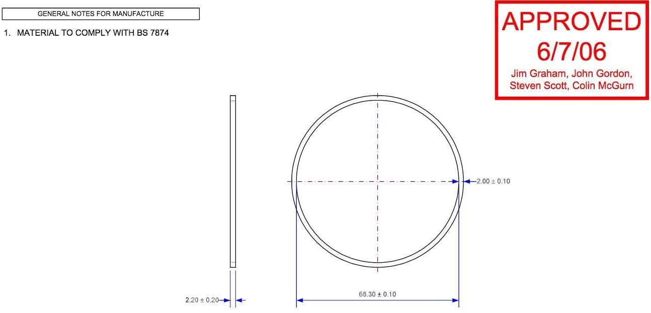MCALPINE Rubber Washer for Bottle Trap for C10 Cup CRW10