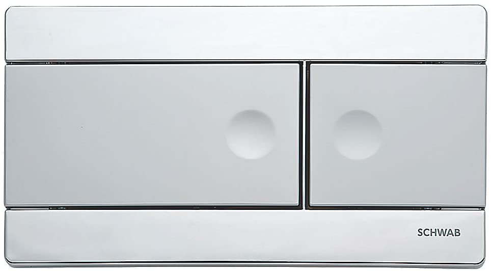 Fluidmaster Schwab Line 360167 Dual-Flush Flushing Plate Gloss/Matt Chrome
