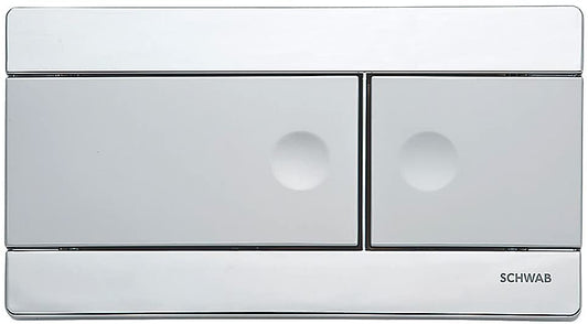Fluidmaster Schwab Line 360167 Dual-Flush Flushing Plate Gloss/Matt Chrome