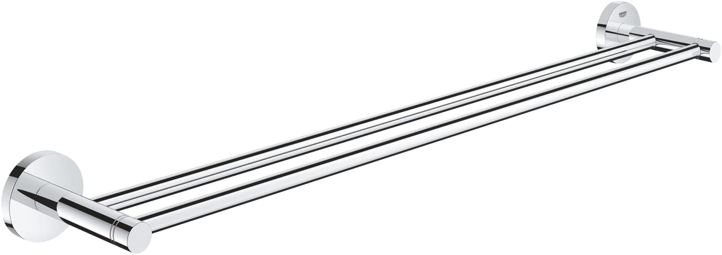 GROHE Essentials Double Towel Bar, 449 mm, Starlight Chrome Finish